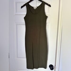 Olive green bodycon dress